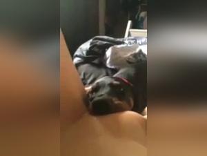 Video of dog licking a woman - Part 2