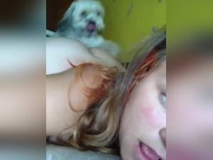 Sexy Woman and Her Dog: Bestiality Sex Video