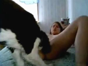 Bestiality video: a woman and her dog