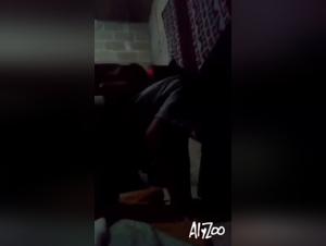 curious teenage girl and naughty dog