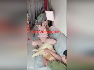 chinese teen pussy devoured by dog