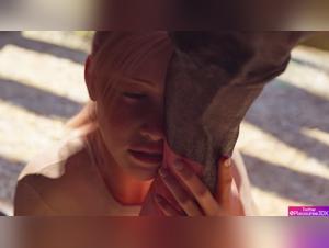 Intimate Moments with Emily and Her Canine Friend