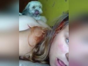 Dog licks pussy in bestiality video