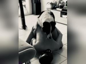 Bestial encounter: woman and dog