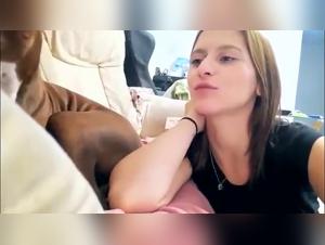 adorable girl and her dog