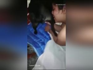 Woman fucks dog, extreme threesome