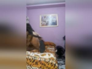 Intimate Moment: Man and Dog