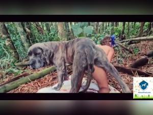 Alison and her insatiable pussy filled with canine sperm - Bestiality video