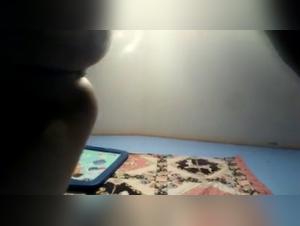 Chubby and exciting meeting with a teen and a dog