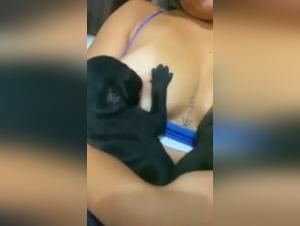 Feeding a puppy: a hardcore zoophilia scene