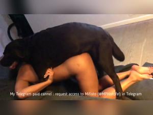 Veronica Silesto and her canine lover in an intense zoophilia video