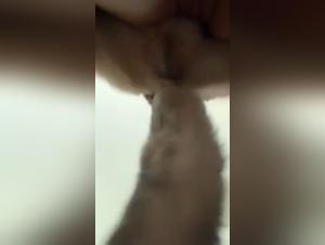 Tattooed woman and her dog in bestiality video