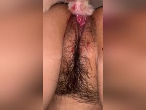 Asian woman and her dog in a shocking intimate relationship