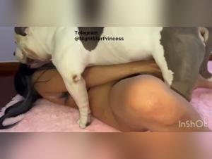 nightstarprincess, wilder hundekuss mit amateurin