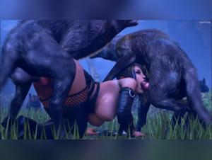 Animated zoophilia video with a dog