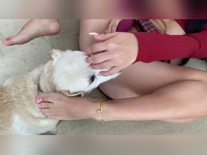 samantha and her dog