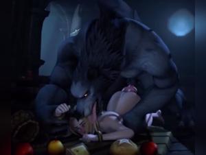 Slow caresses from behind with a dog - Intense zoophilia video