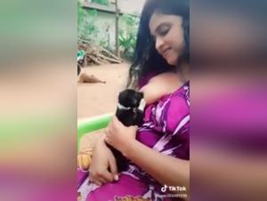 Zoophilia video: a woman and her dog in a hard scene