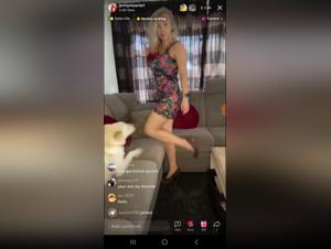 Bestiality sex video: Dog licks a woman on Tik Tok LIVE