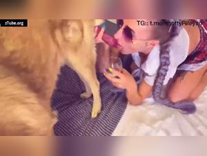 Zoophilia: Couple fucks with a Dog