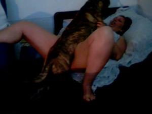 Dog fucks a slut