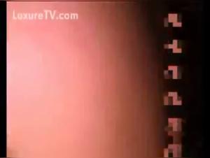 Woman in sexy outfit and her dog in a bestiality video