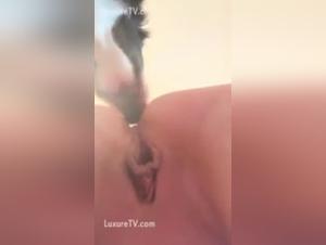 Bestial encounter: woman and dog