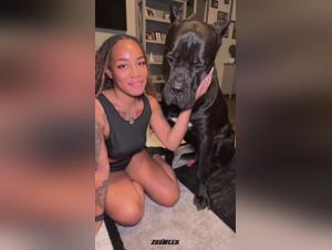 Bestiality sex: one lucky girl and one lucky dog