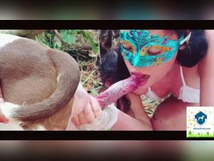 Forbidden Meeting: Woman and Dog