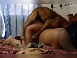 She tries dogsex for the first time