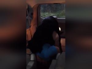 Naughty encounter with a dog