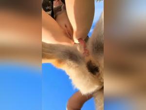 Bestial encounter: woman and dog