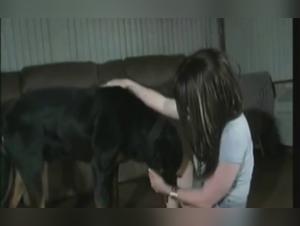 Dog Slams His Mistress